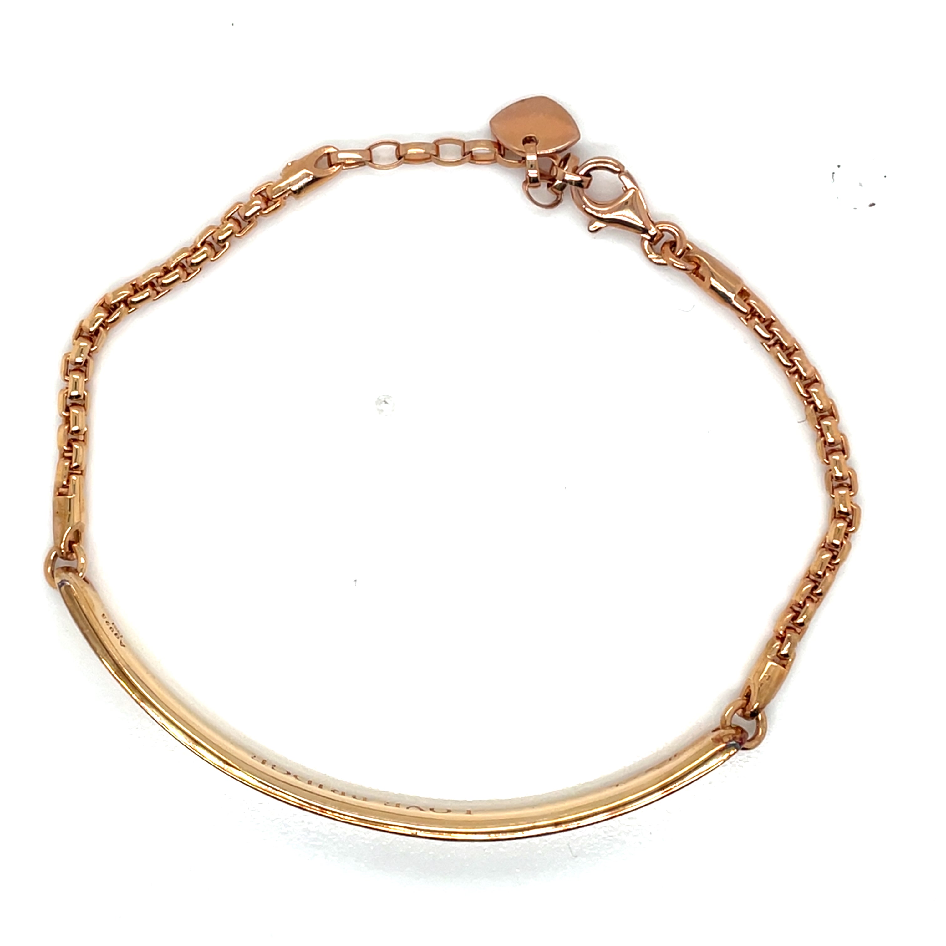 Thomas Sabo Sterling Silver Love Bridge Rose Gold Plated Bracelet