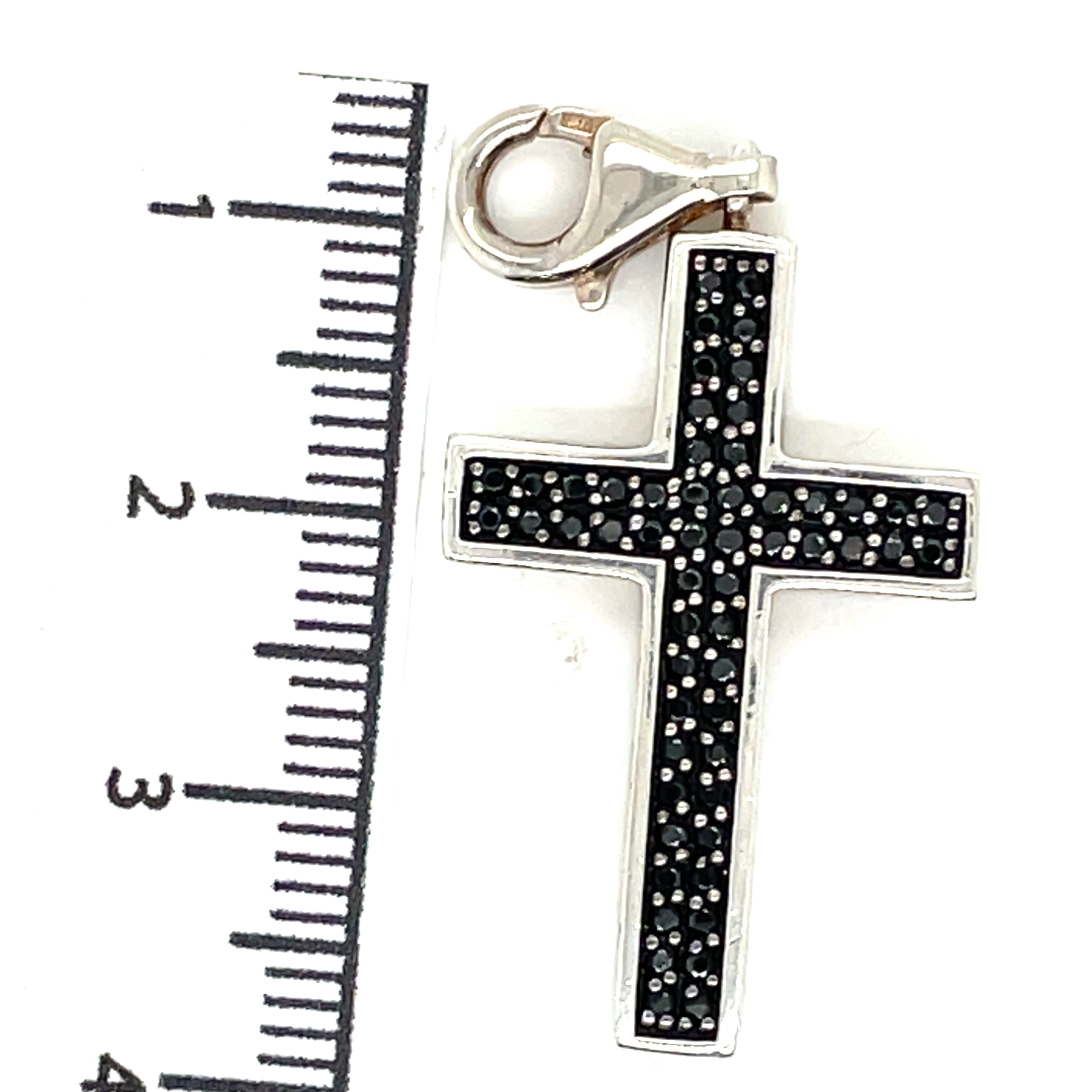 Thomas Sabo Black Cubic Zirconia Silver Cross Pendant