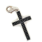 Thomas Sabo Black Cubic Zirconia Silver Cross Pendant