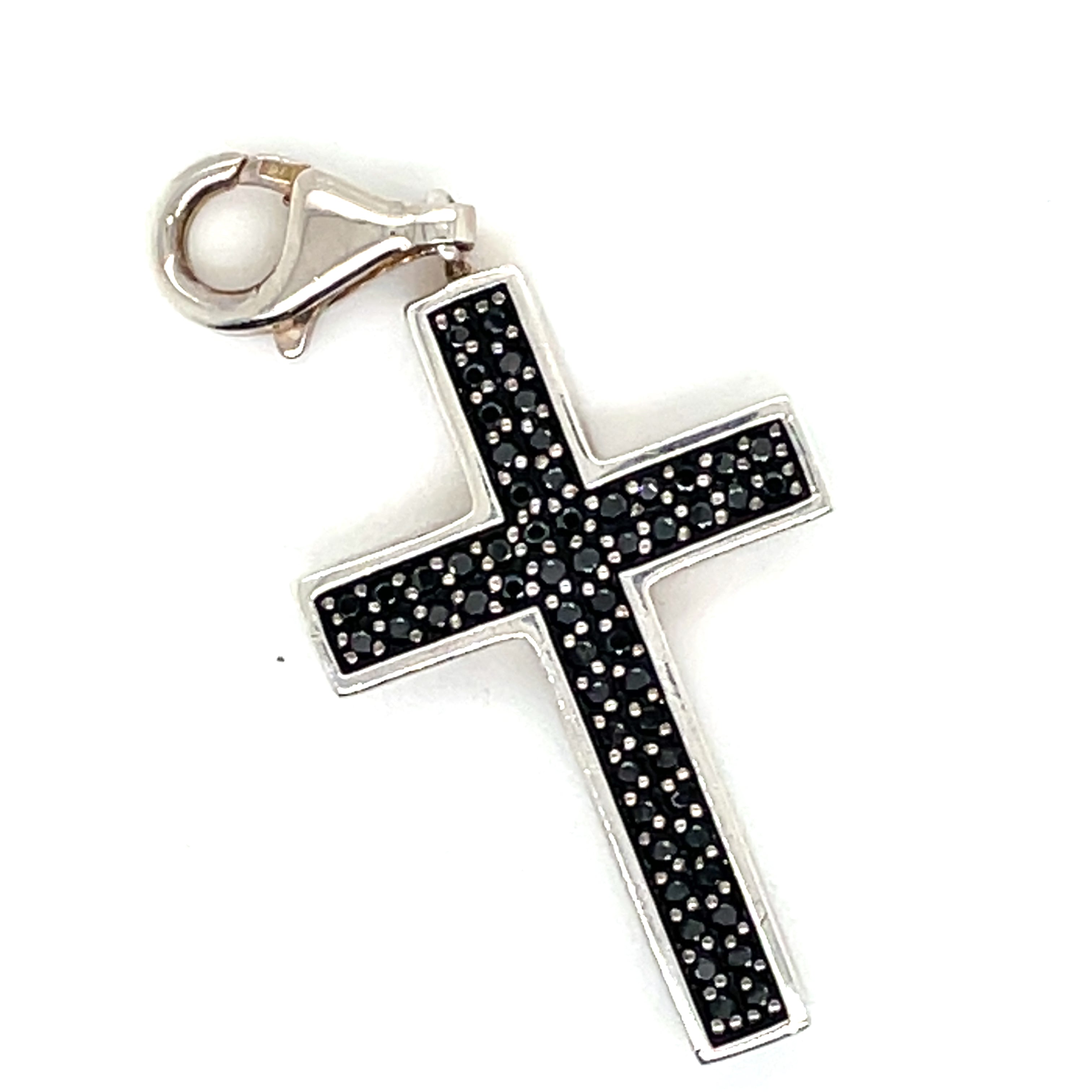 Thomas Sabo Black Cubic Zirconia Silver Cross Pendant
