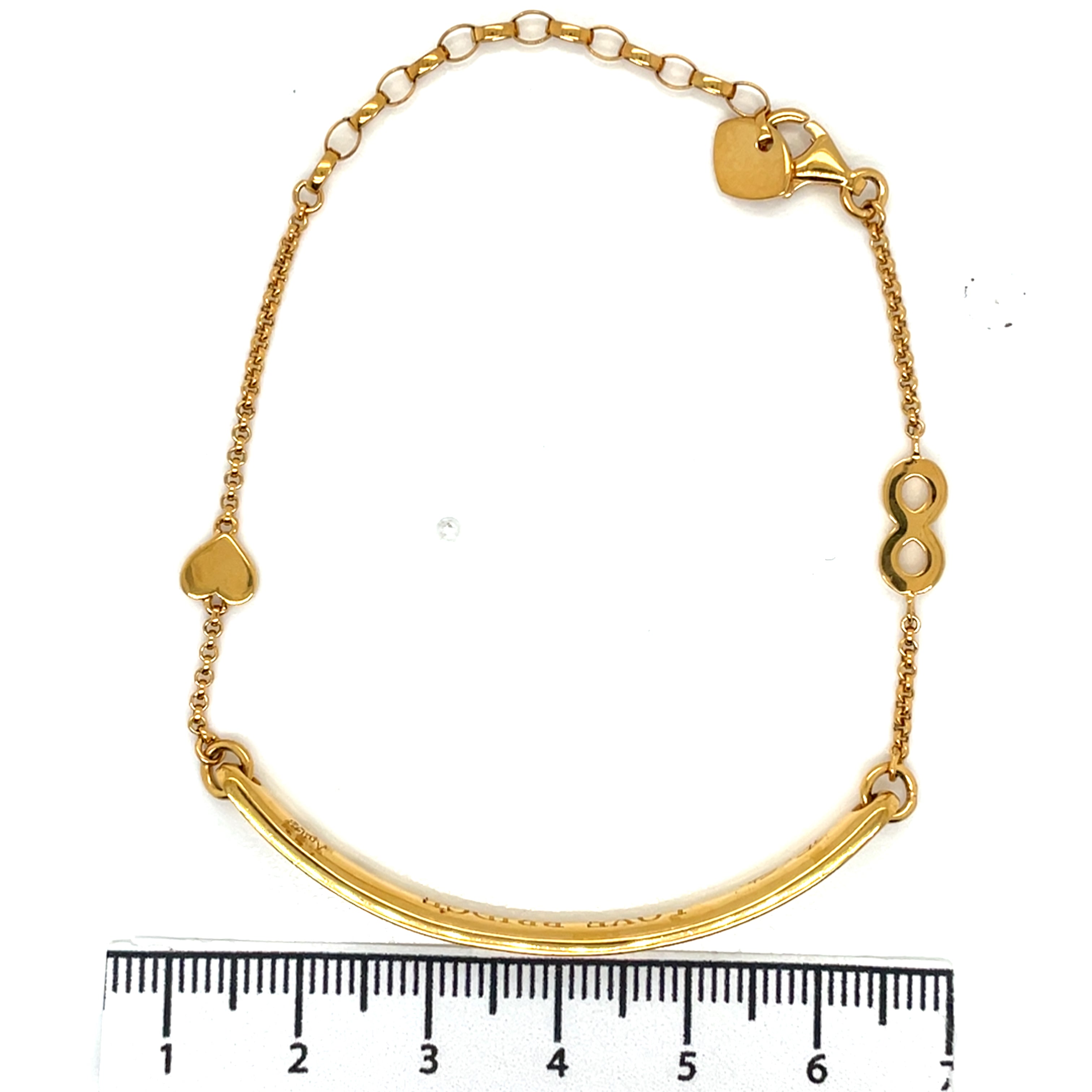 Thomas Sabo Infinity Heart Gold Plated Love Bridge Bracelet