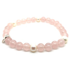 Thomas Sabo Silver Rose Quartz & Freshwater Pearl Bracelet