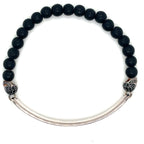 Thomas Sabo Unisex Silver Love Bridge Skull, Black Cubic Zirconia Bracelet