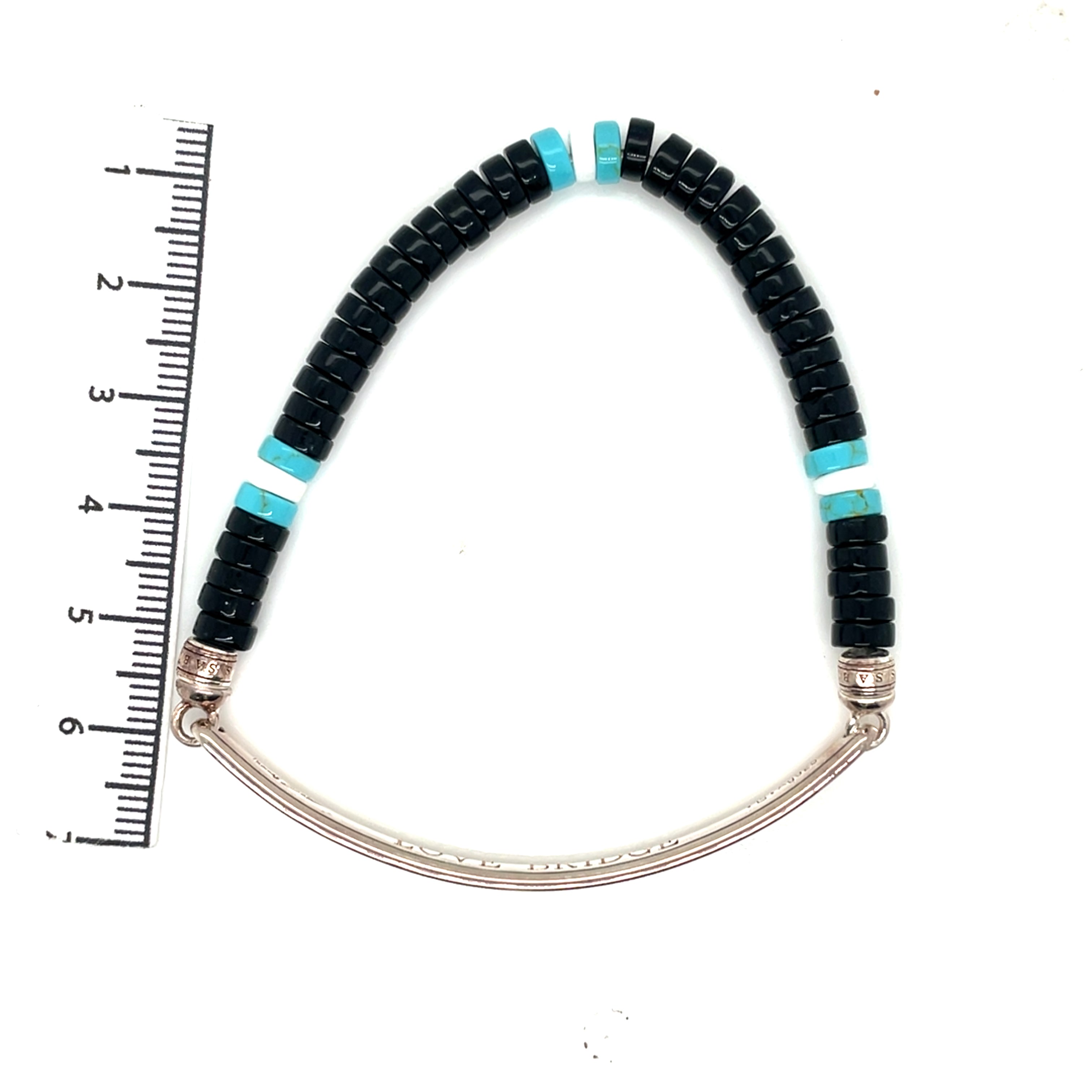 Thomas Sabo Silver Love Bridge Black Obsidian Bead Bracelet