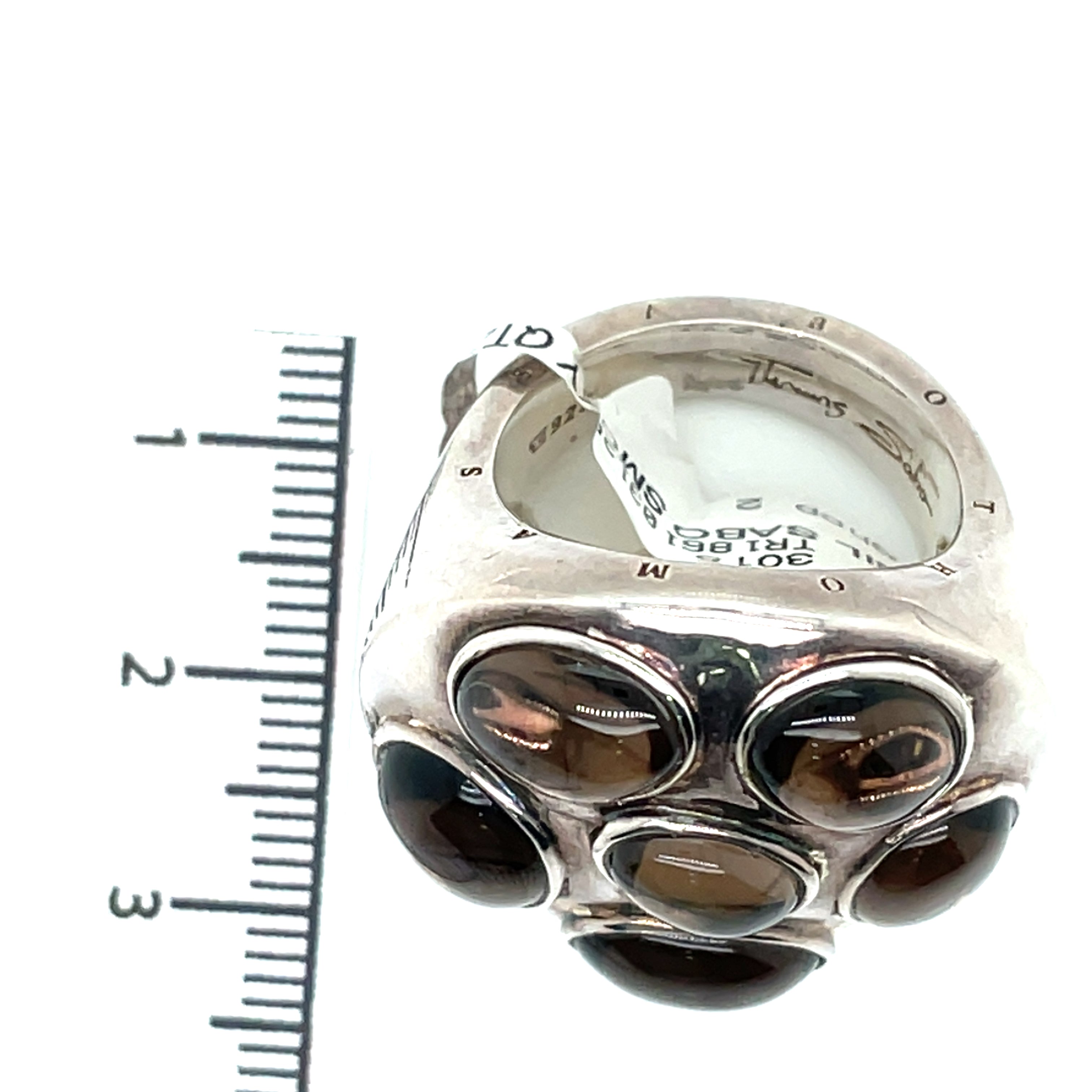 Thomas Sabo Sterling Silver Smoky Quartz Ring (edit photos)
