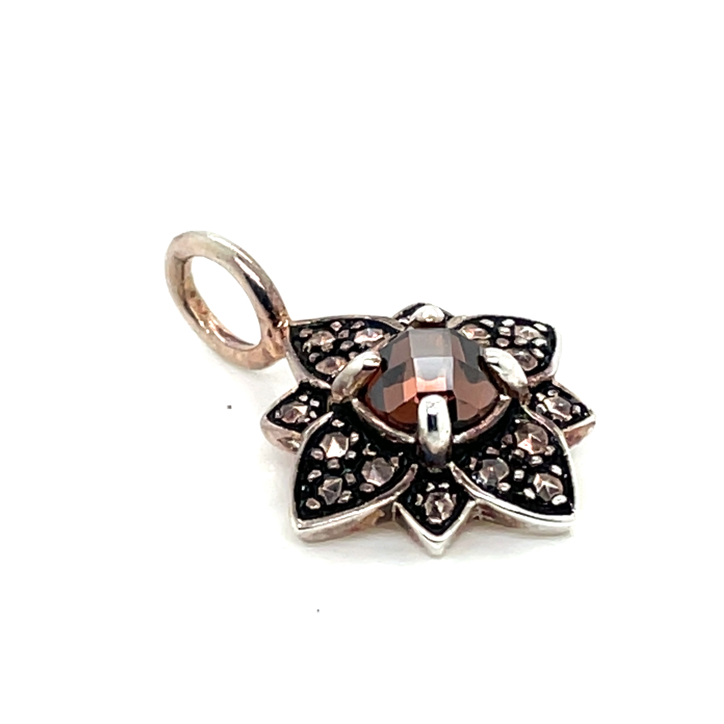 Thomas Sabo Brown CZ Marcasite Flower Pendant