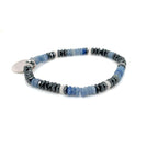 Thomas Sabo Dumortierite, White Jade and Hematite Bracelet