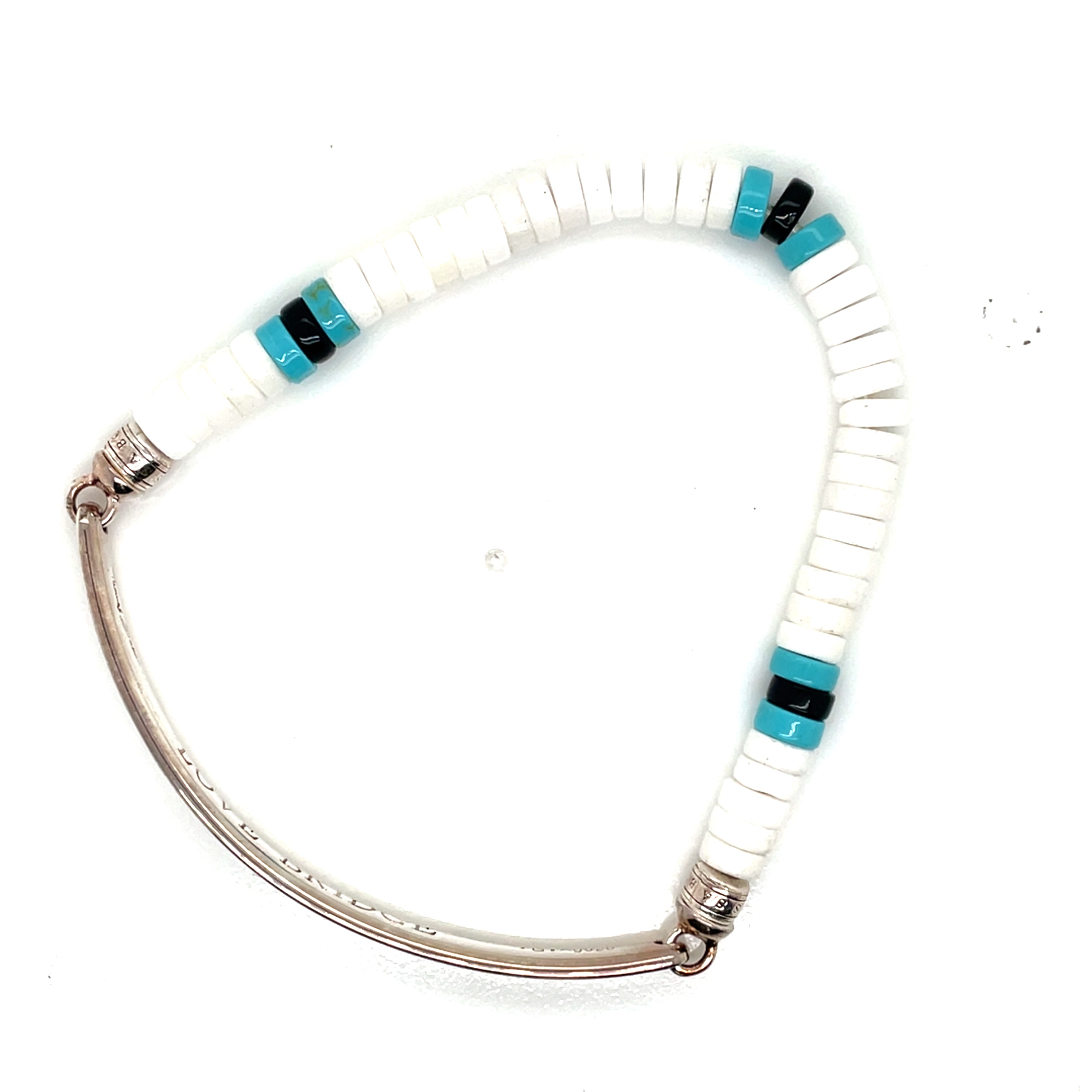 Thomas Sabo Love Bridge Silver Agate Obsidian Turquoise Ethno Bracelet