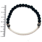 Thomas Sabo Unisex Silver Love Bridge Skull, Black Cubic Zirconia Bracelet