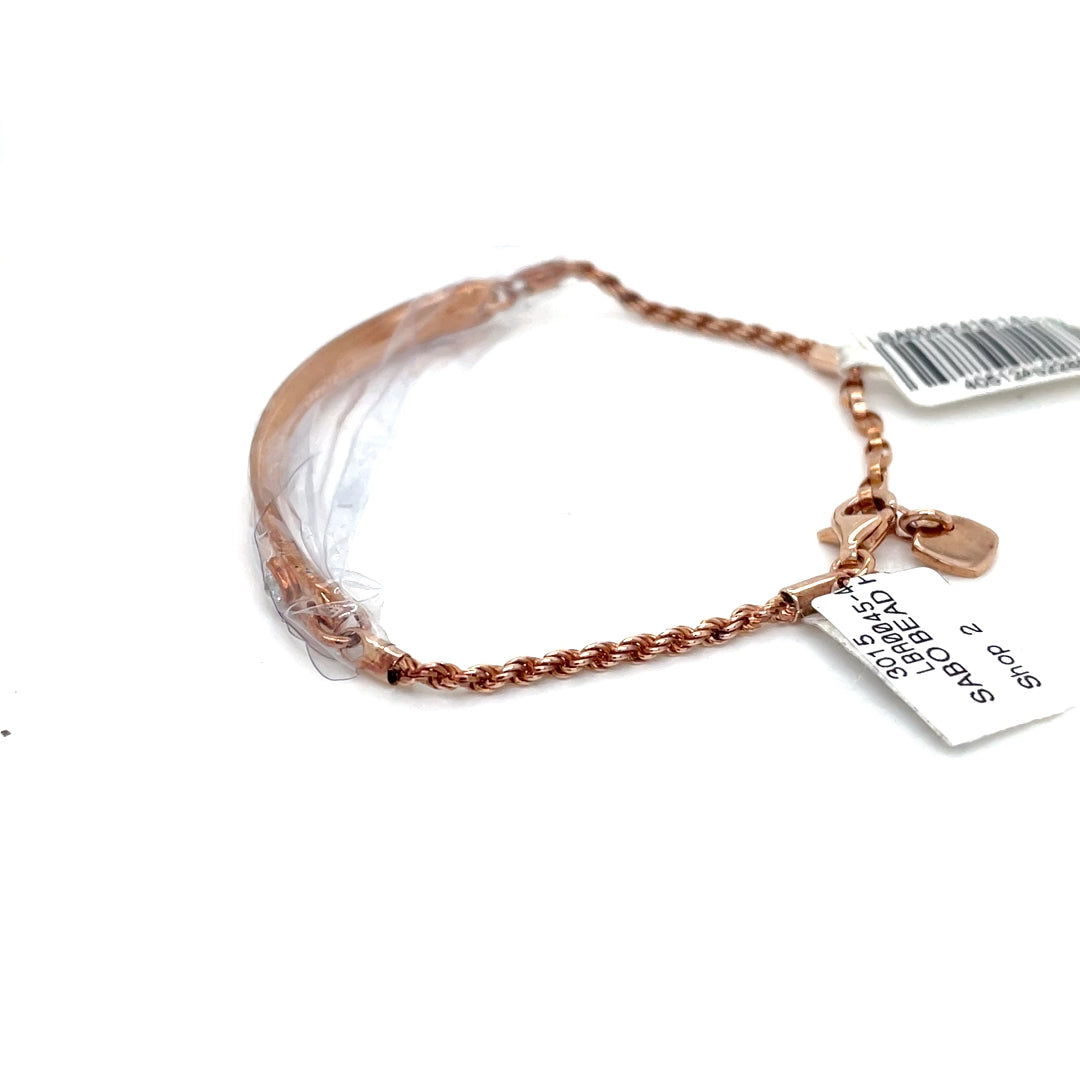 Thomas Sabo Rose Plated Heart CZ ID Bracelet