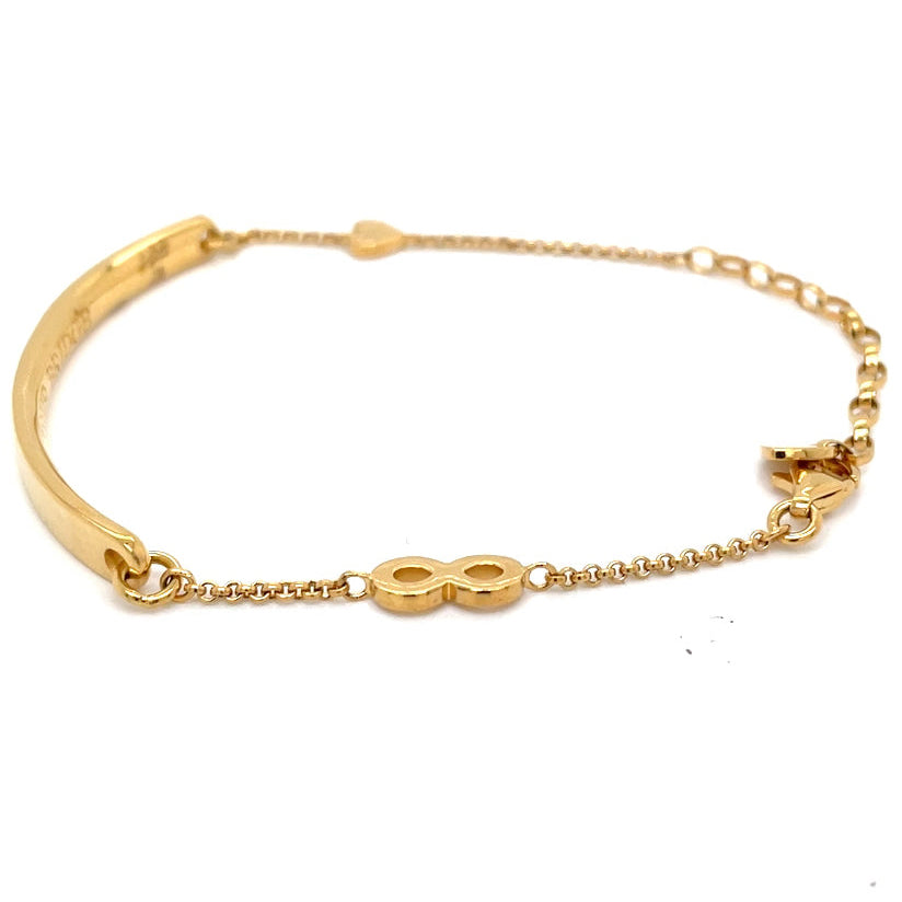 Thomas Sabo Infinity Heart Gold Plated Love Bridge Bracelet