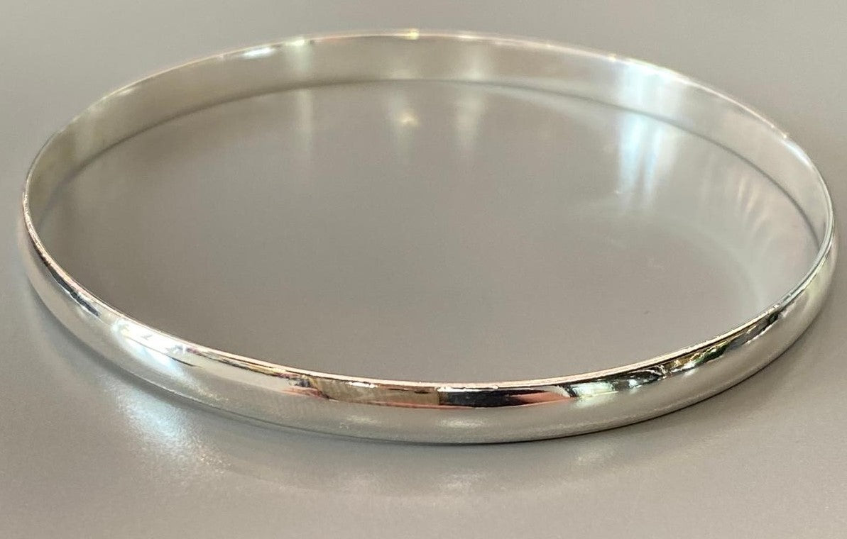 5mm Round Silver Bangle 65m