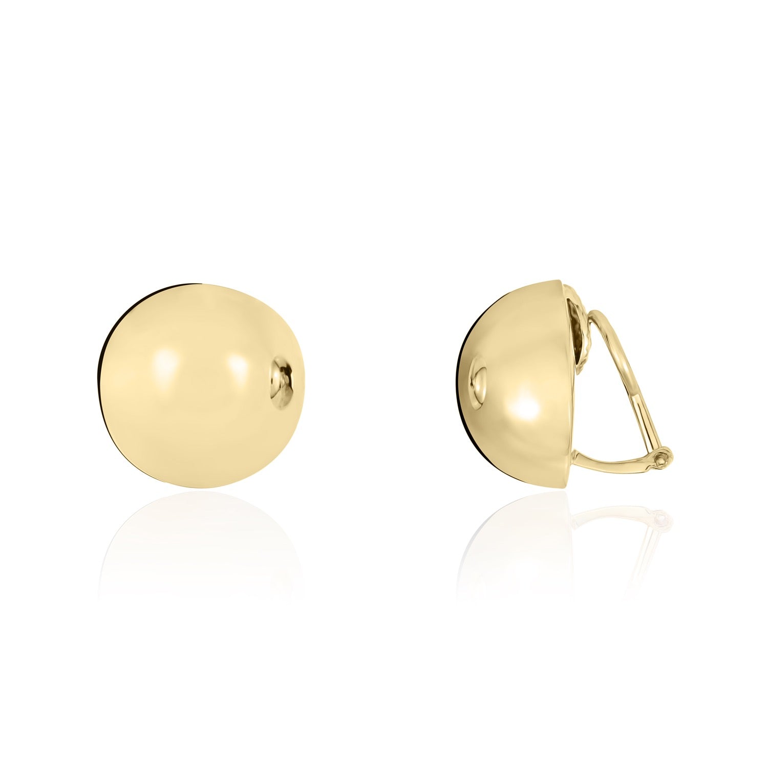 9ct Yellow Gold Polished Dome Earclip