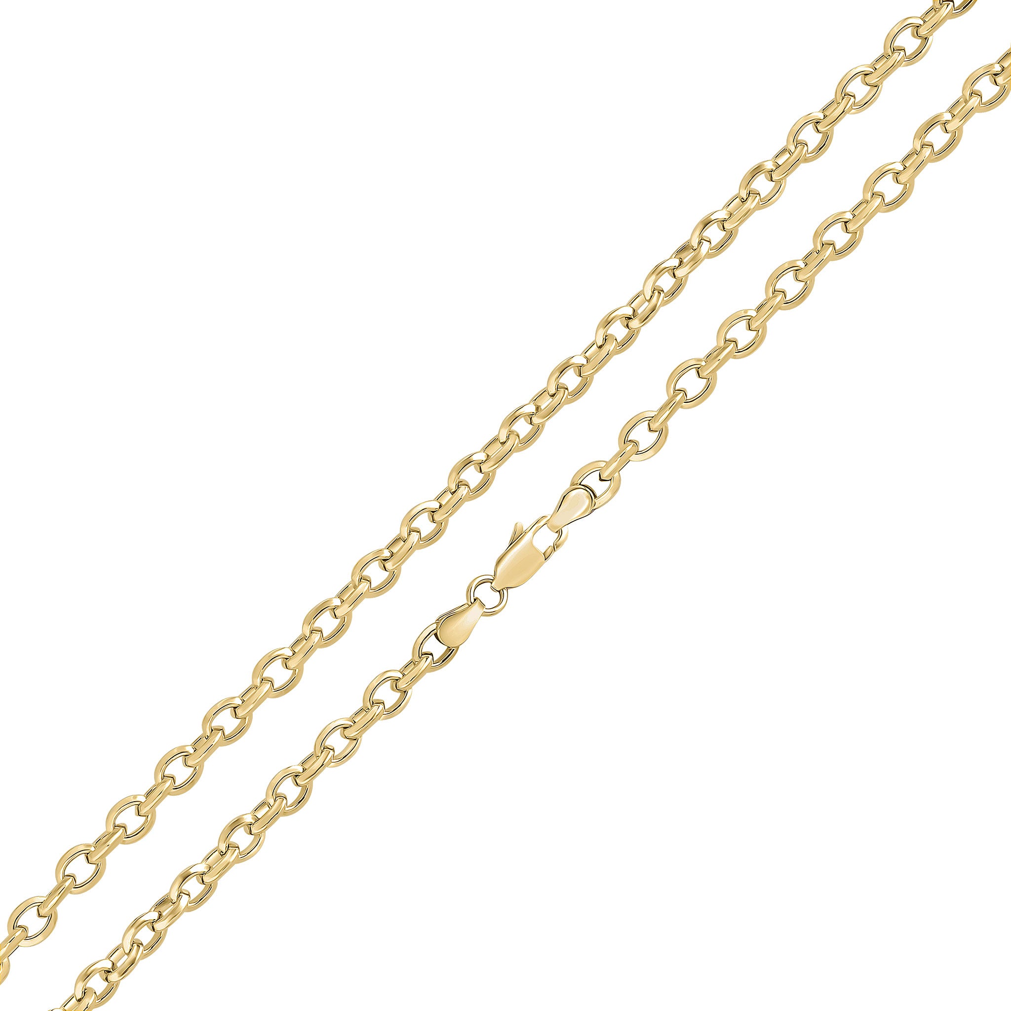 9ct Yellow Gold Handmade 4.5mm Belcher 7.5