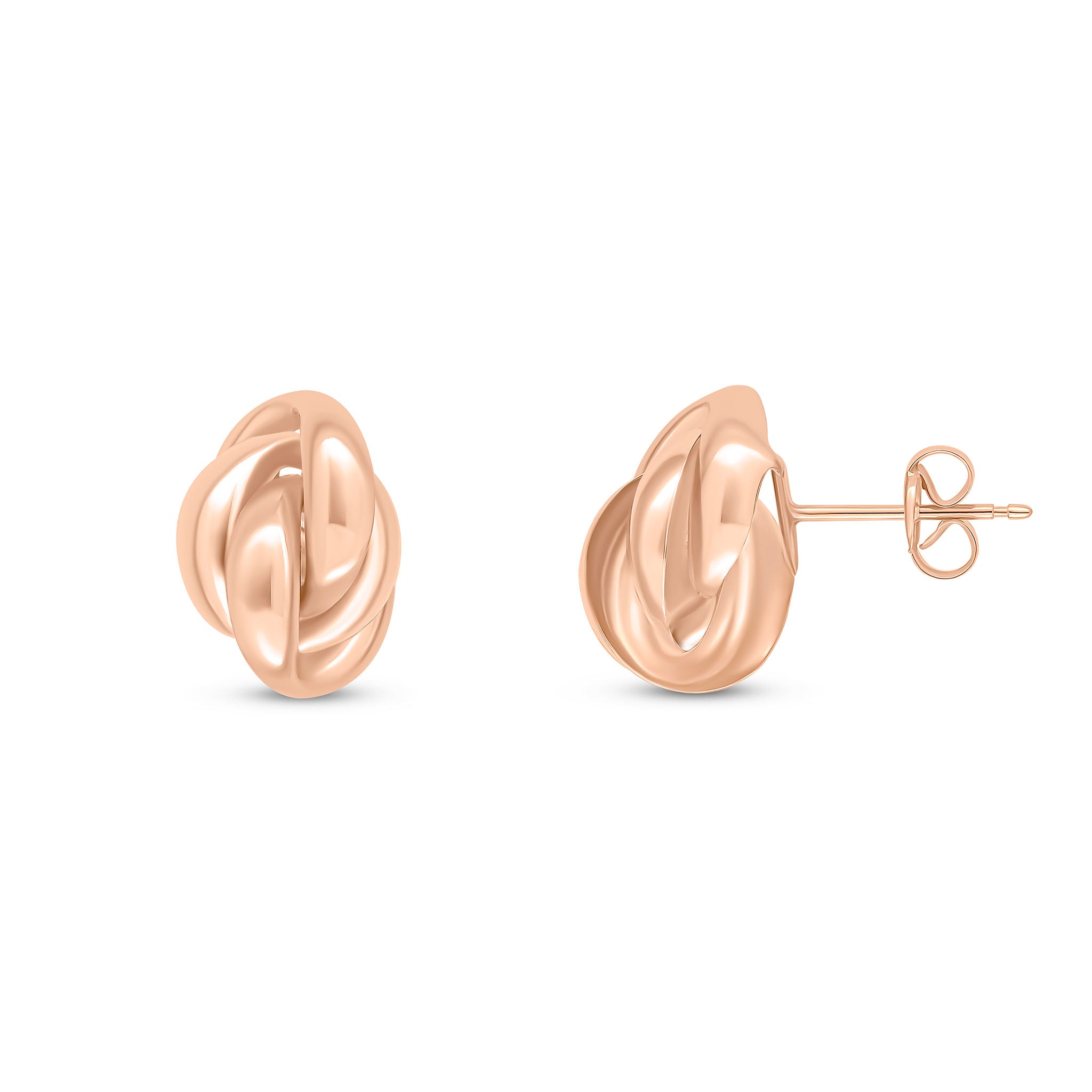 9ct Rose Gold Knot E R