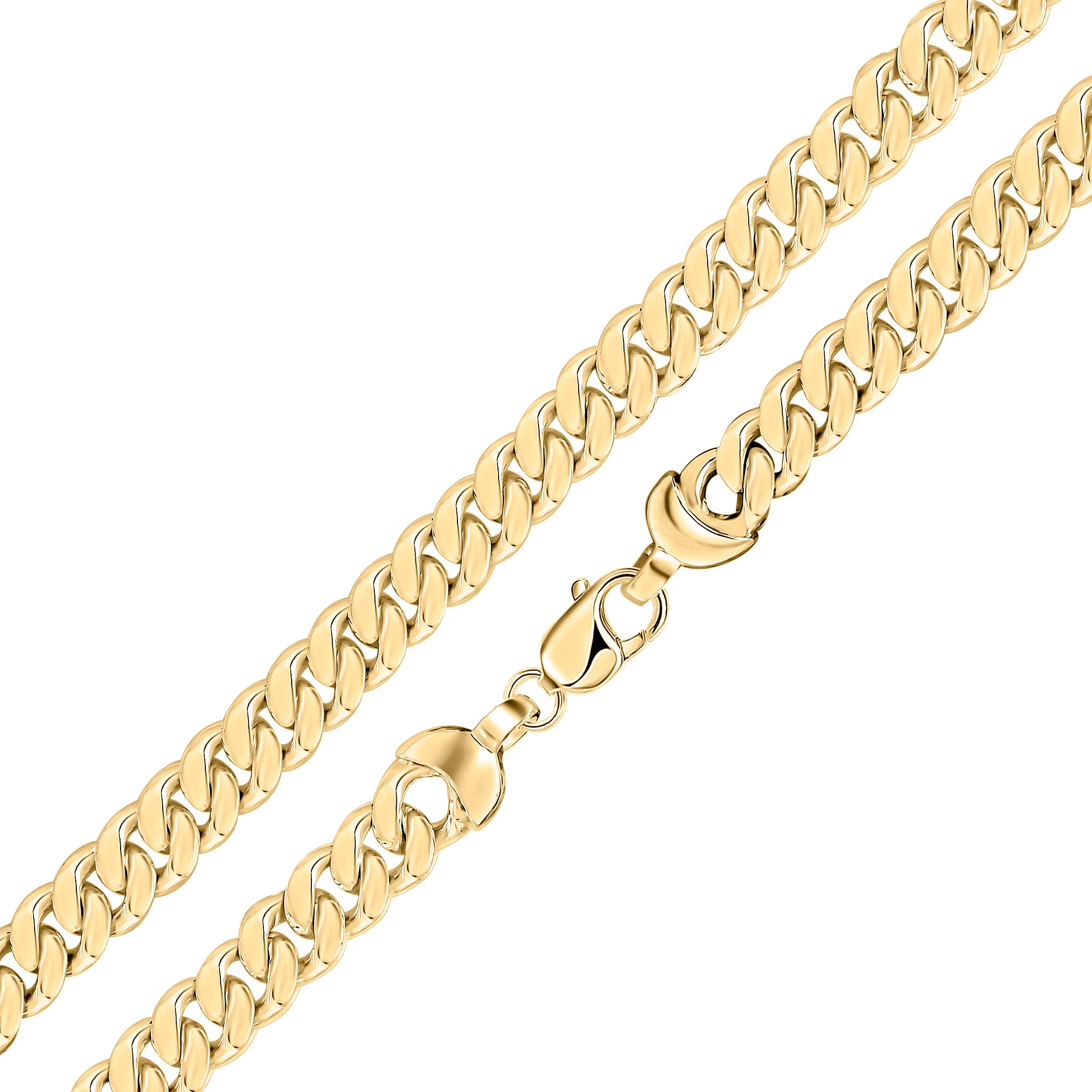 18ct Vermeil 10mm Curb