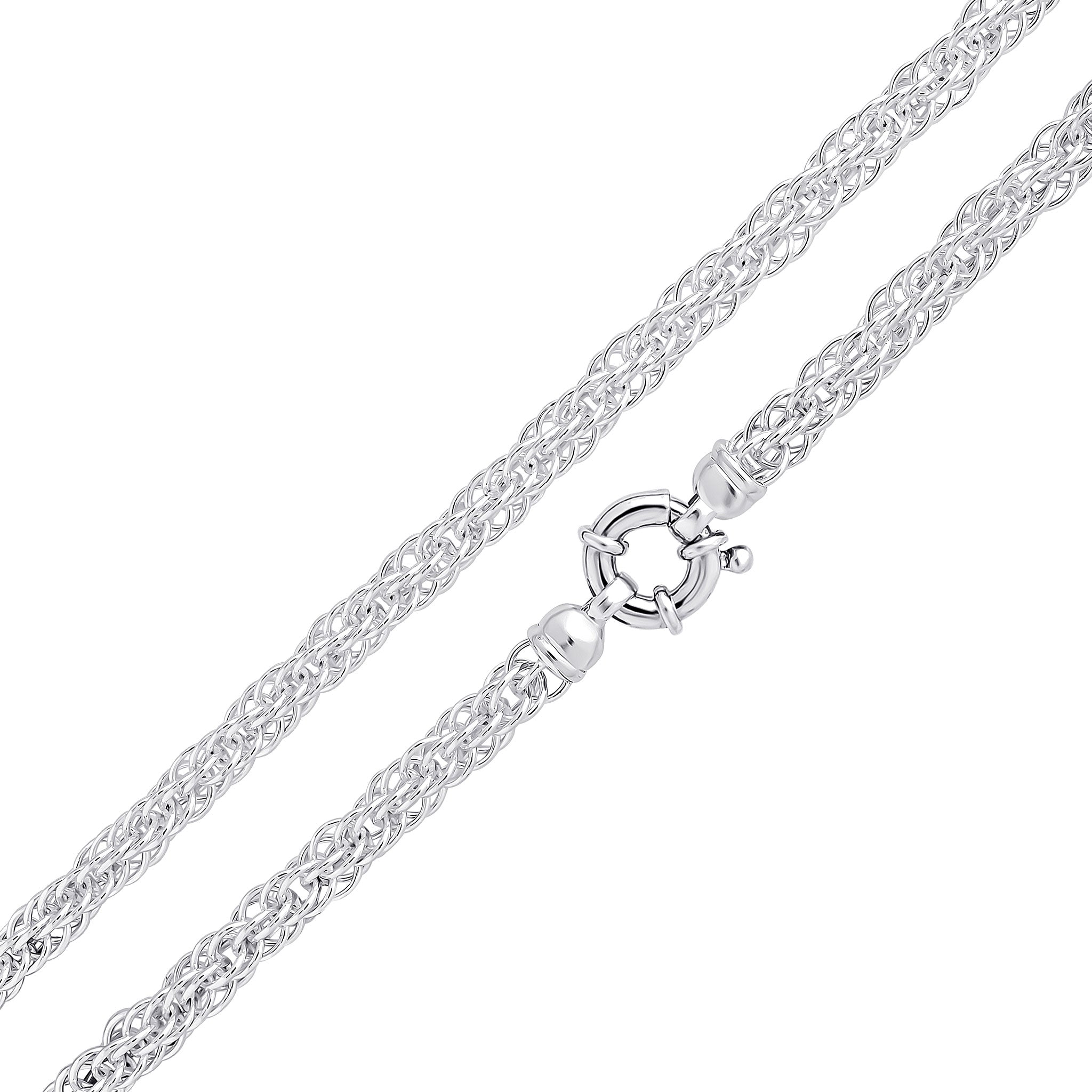 Silver 7.8mm Loose Rope 8.5" Bolt Ring