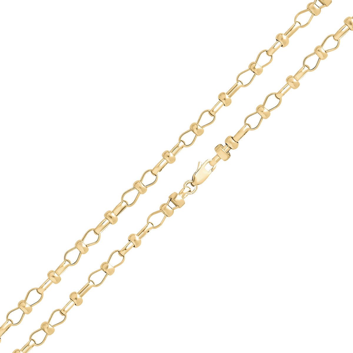 9ct Yellow Gold Handmade 5.5mm Pinch Oval 7.5