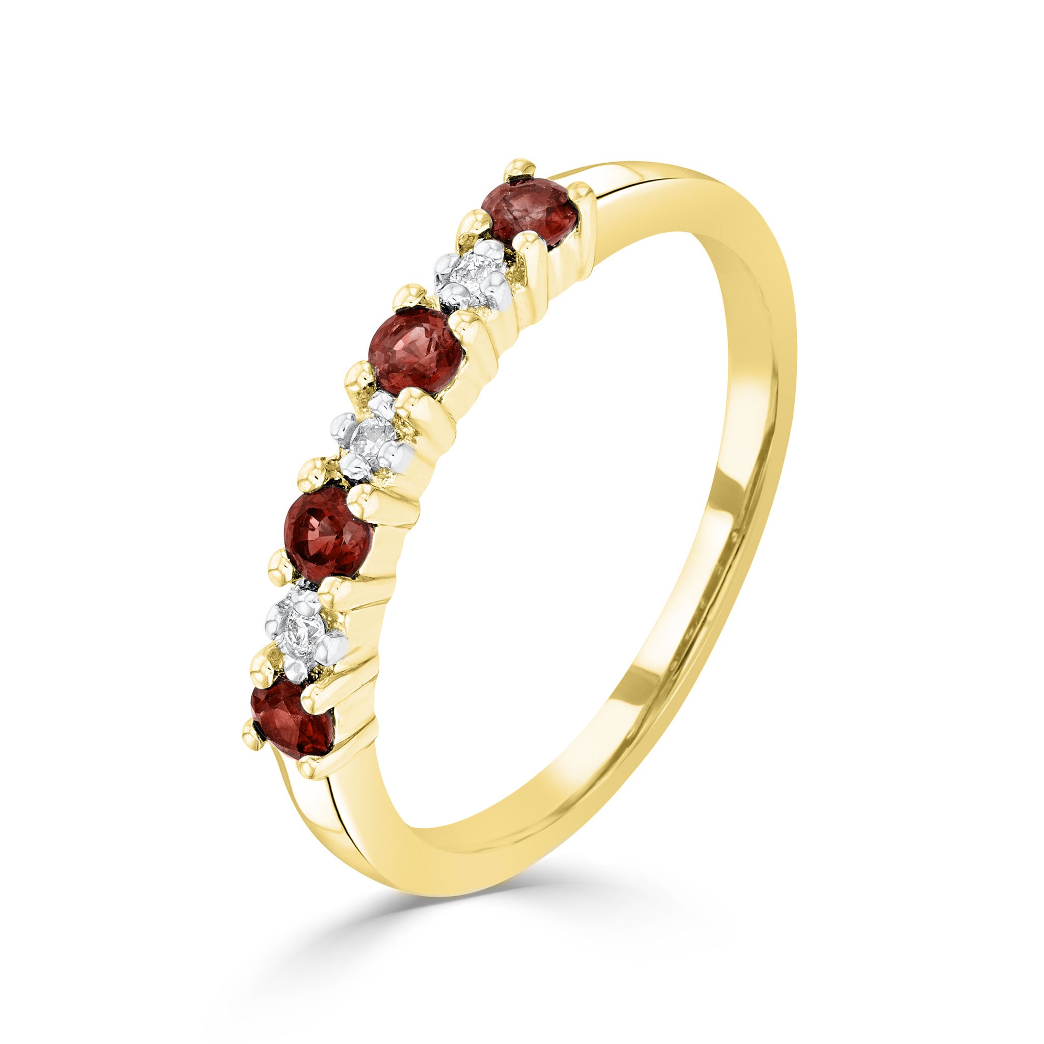 9ct Yellow Gold Rd Gar & Dia.7st Rose Gold Clw