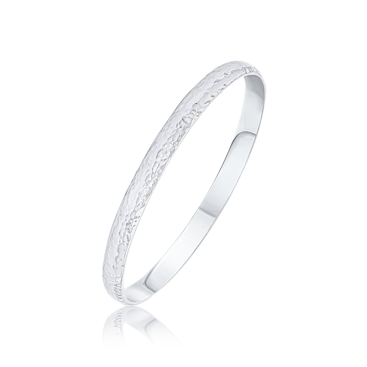 Silver 6mm Court Comfort Fit Bangle