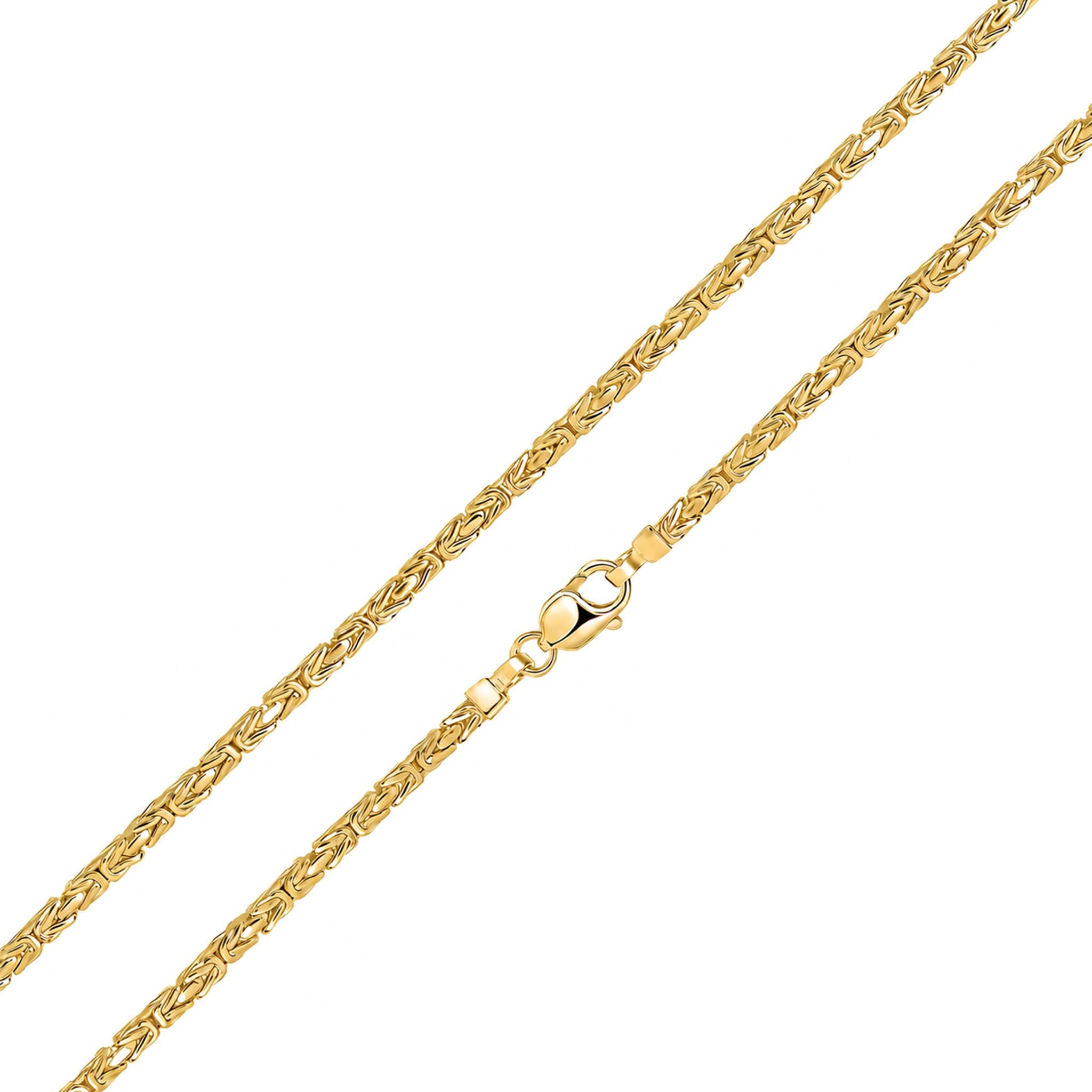 18ct Vermeil 4mm Square Byzantine