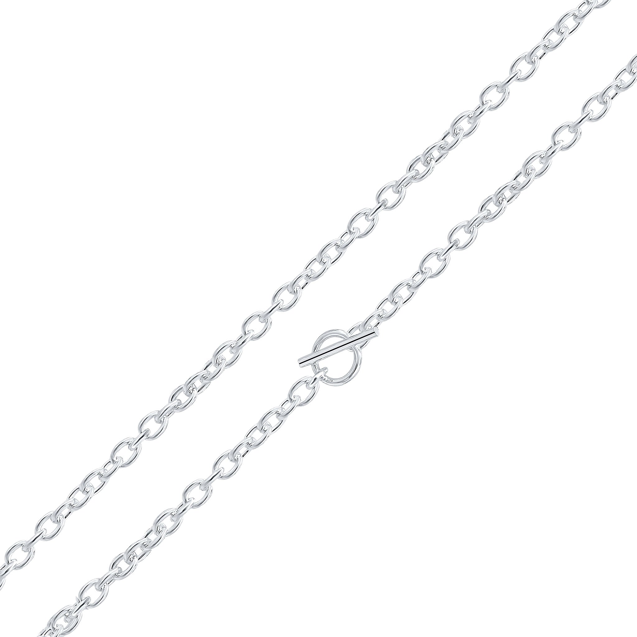 Silver 6mm Cable Chain T-Bar 1