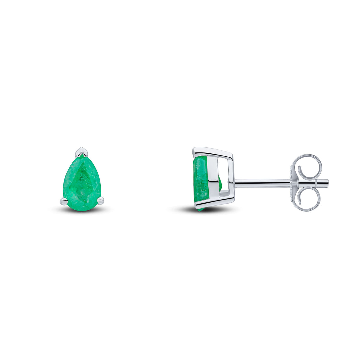 9ct White Gold 6x4 Pear Em Ers Clw