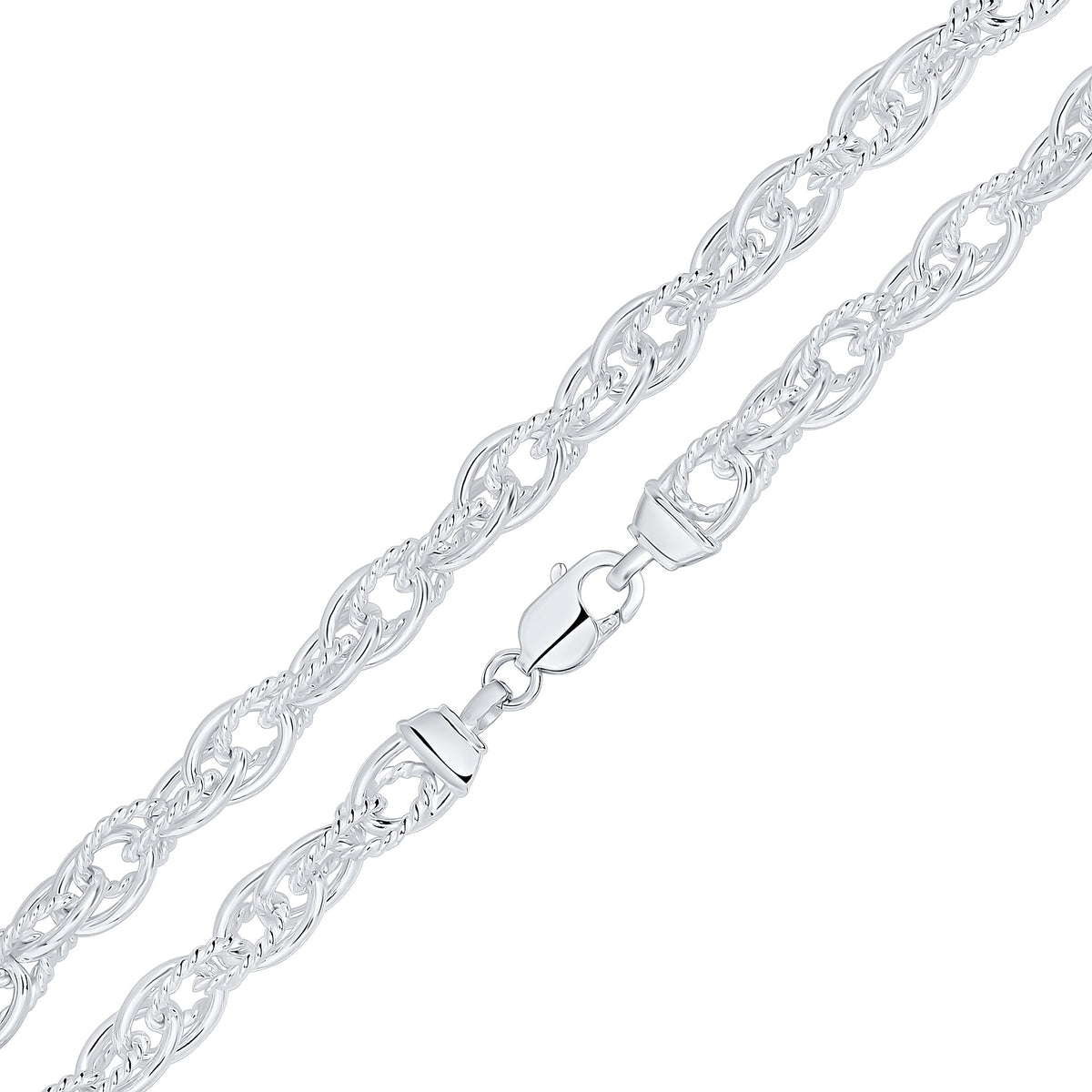 Silver 9mm Fancy Rope 1