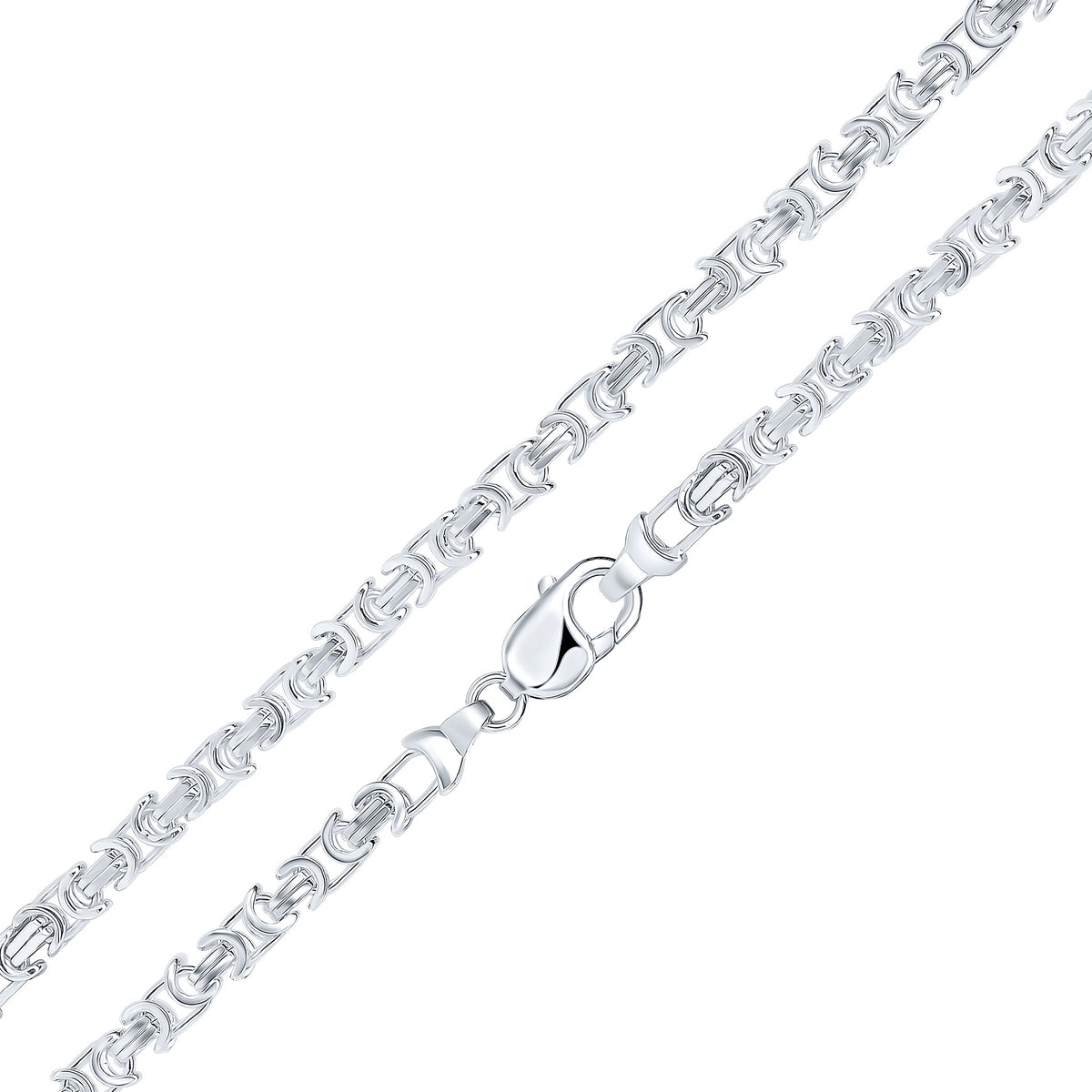 Silver 6mm Flat Byzantine 1