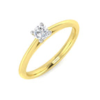 18ct Two Tone Round Lab Grown Diamond Ring 1