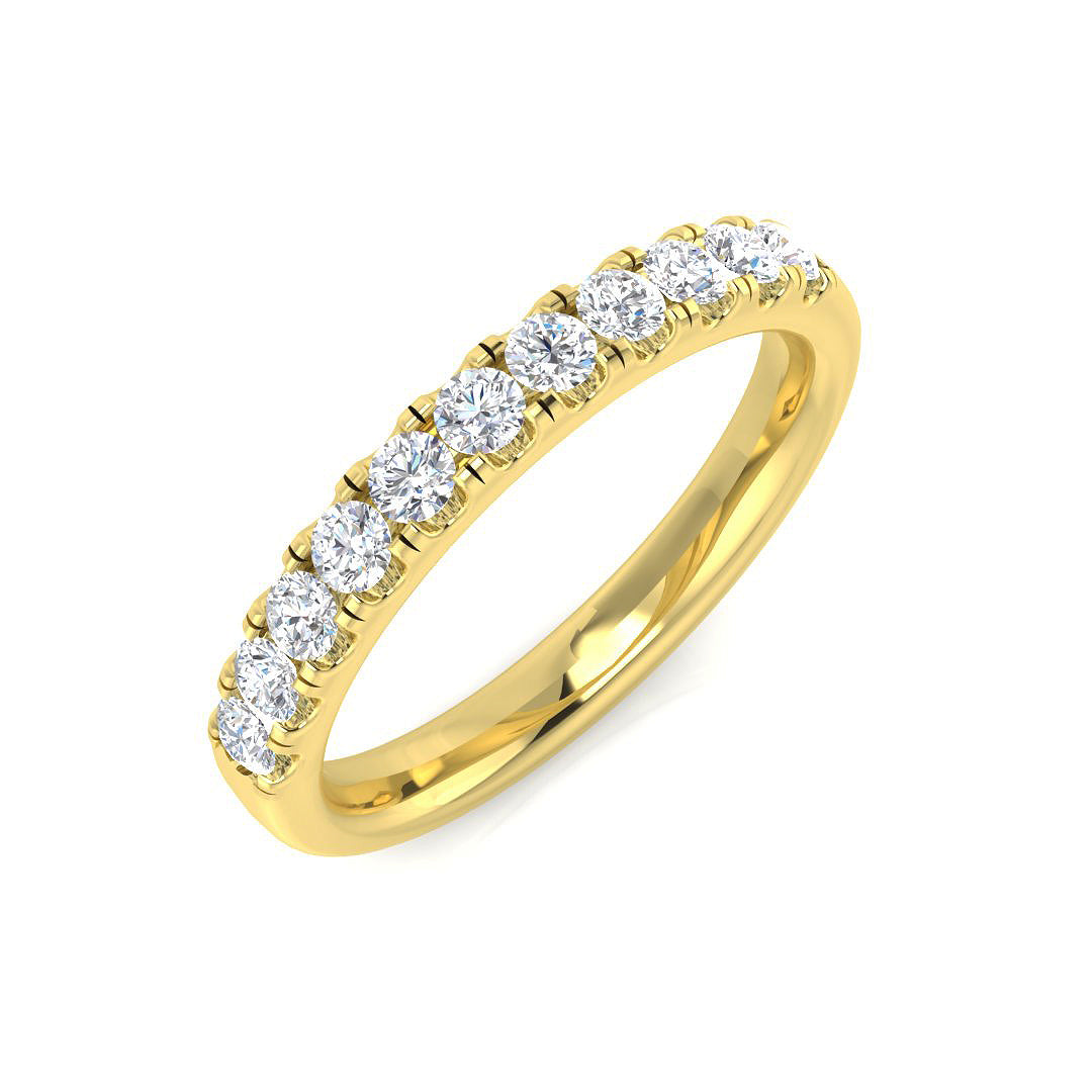 18ct Yellow Gold Round Lab Grown Diamond Ring 1