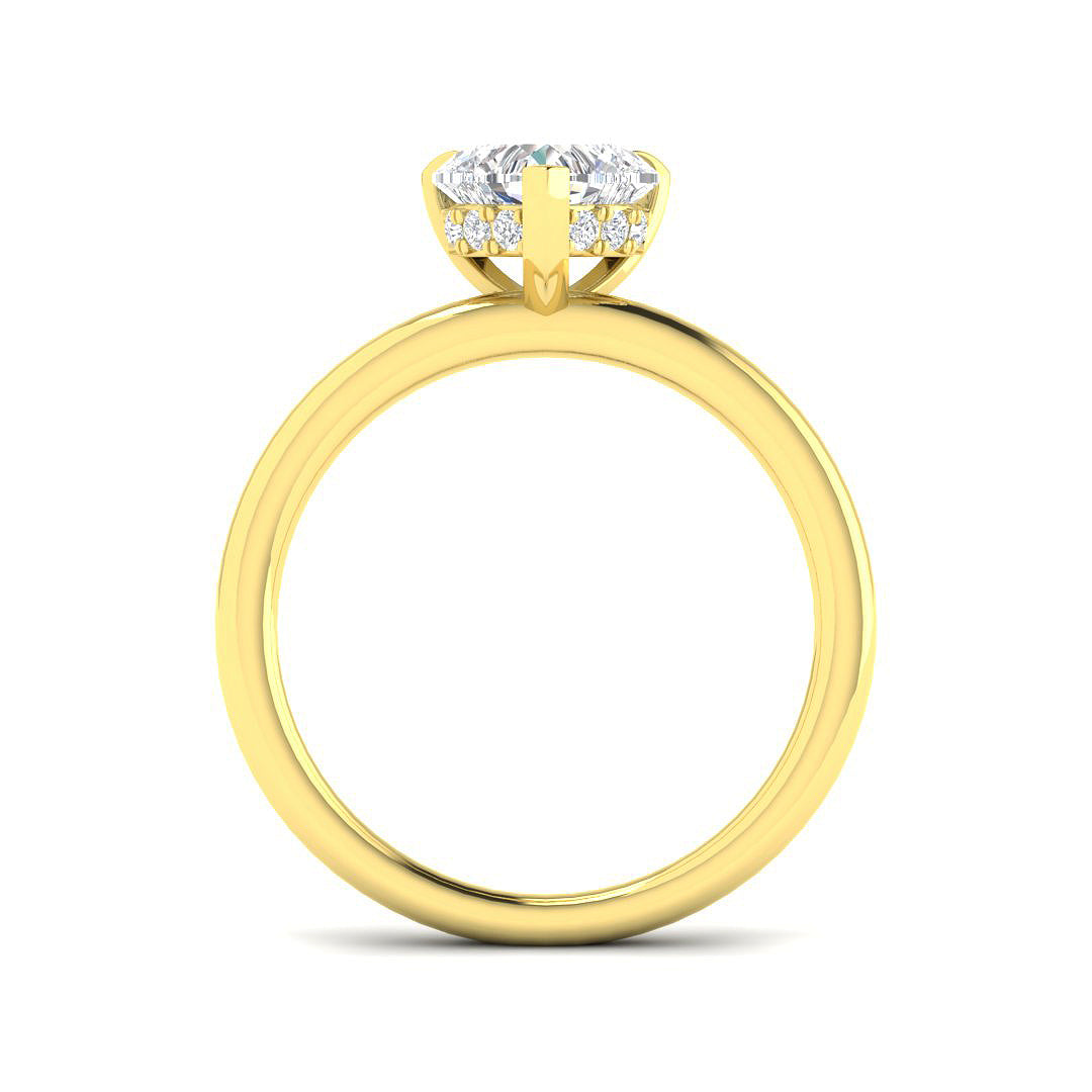18ct Yellow Gold Heart Lab Grown Diamond Ring 2