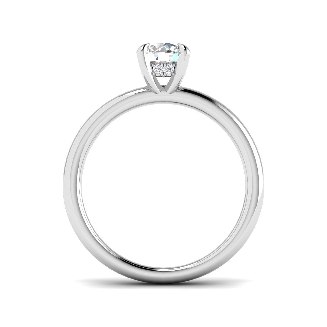 9ct White Gold Round Lab Grown Diamond Ring 2