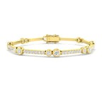 9ct Yellow Gold Round Lab Grown Diamond Bracelet 1