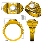 9ct Yellow Gold Round Lab Grown Diamond Ring 3