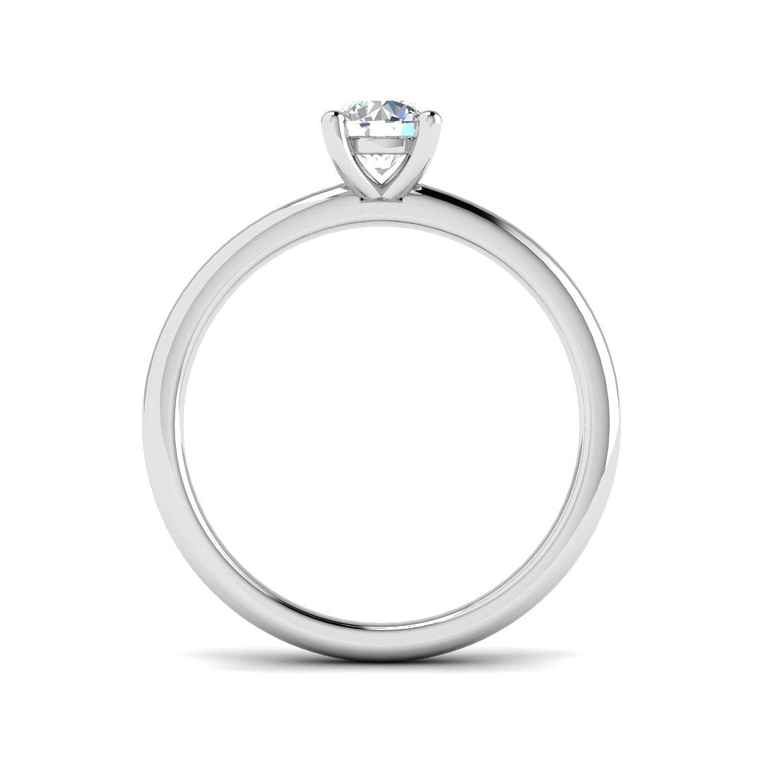 9ct White Gold Round Lab Grown Diamond Ring 2