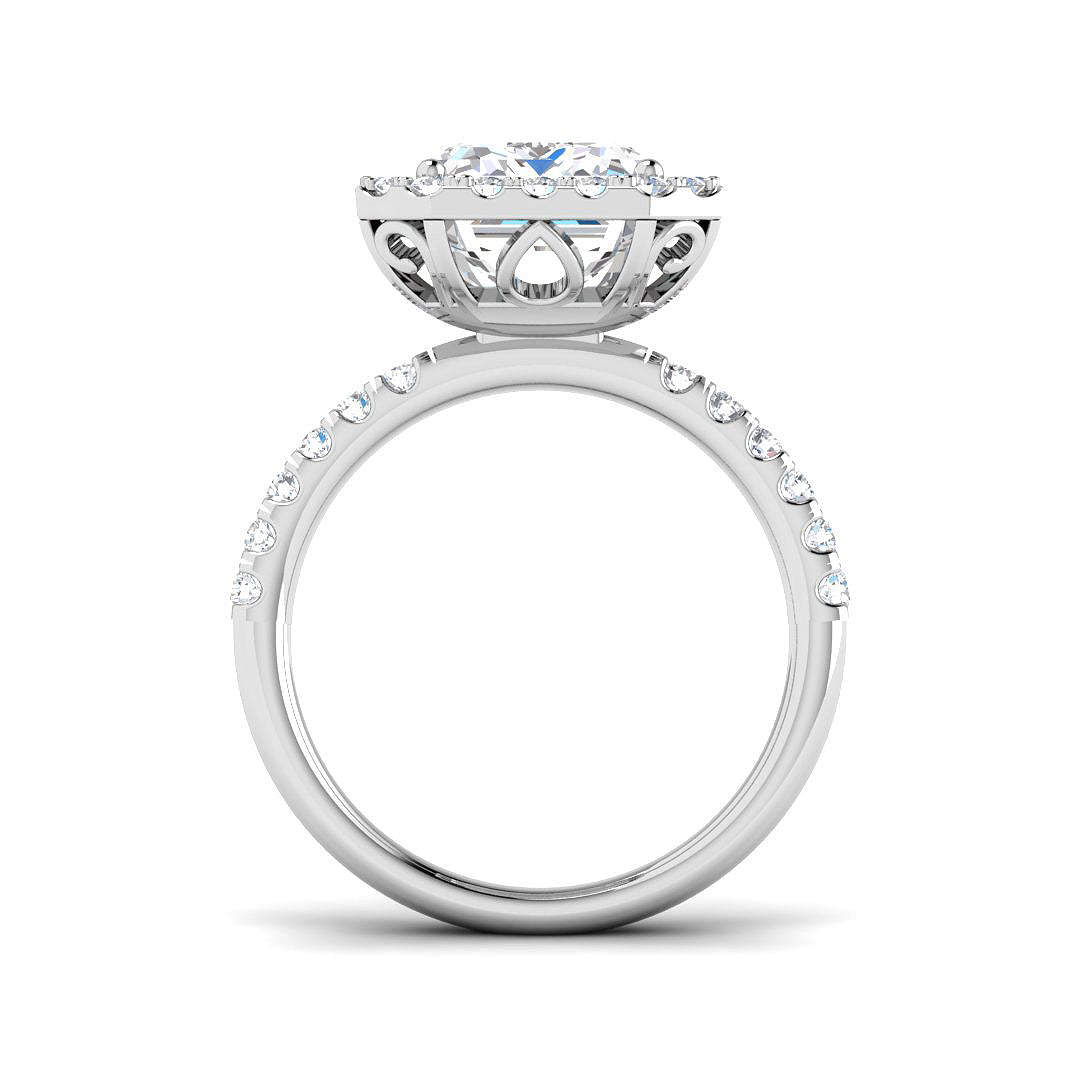 Platinum Radiant Lab Grown Diamond Ring 2