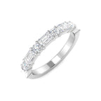 9ct White Gold Emerald Cut Lab Grown Diamond Ring 1