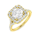 9ct Yellow Gold Round Lab Grown Diamond Ring 1