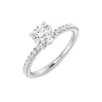 18ct White Gold Round Lab Grown Diamond Ring 1