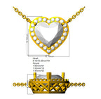 9ct Yellow Gold Heart Lab Grown Diamond Necklace 2