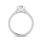 9ct White Gold Pear Lab Grown Diamond Ring 2