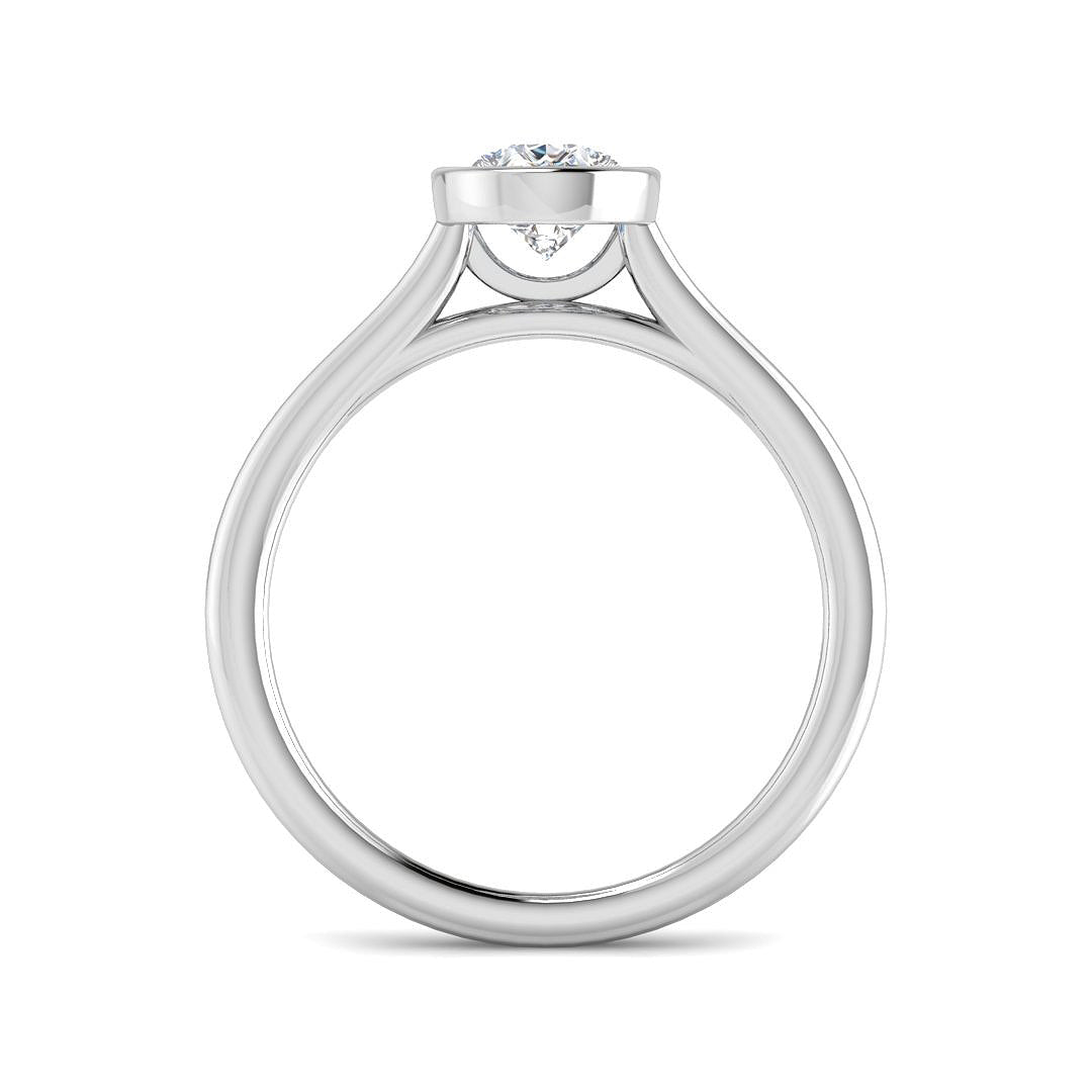 9ct White Gold Pear Lab Grown Diamond Ring 2