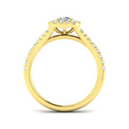 9ct Yellow Gold Round Lab Grown Diamond Ring 2