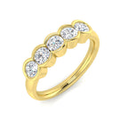 9ct Yellow Gold Round Lab Grown Diamond Ring 1
