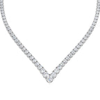 9ct White Gold Round Lab Grown Diamond Necklace 1