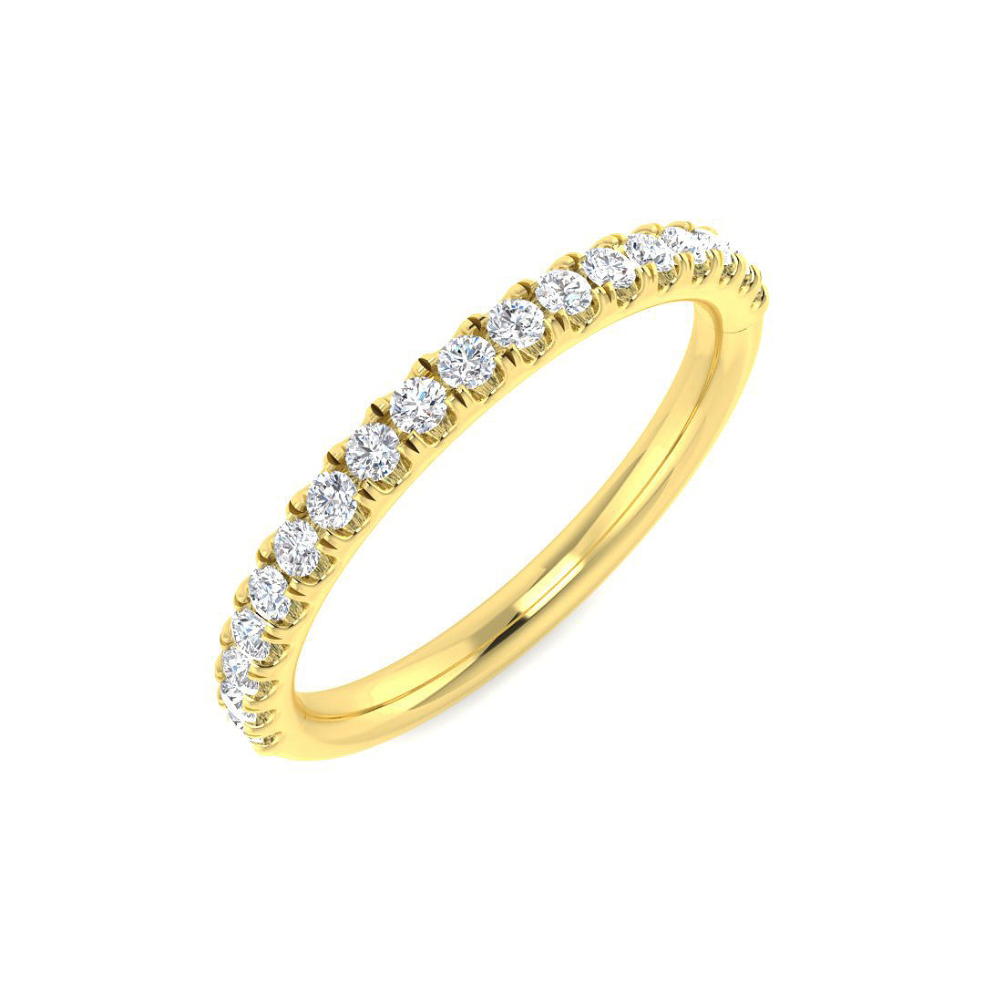 9ct Yellow Gold Round Diamond Ring 1