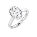 9ct White Gold Oval Lab Grown Diamond Ring 1