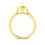 9ct Yellow Gold Oval Lab Yellow Diamond Ring 2