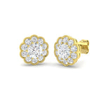 9ct Yellow Gold Round Lab Grown Diamond Earrings 1
